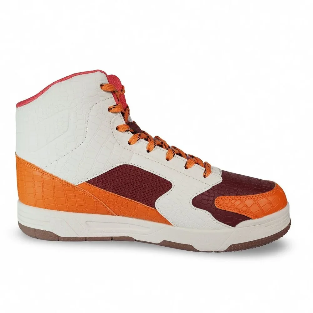 Patrick Ewing Rebound High Top Basketball Shoes‎ Men 10 Orange Brown 1RMBE09-907